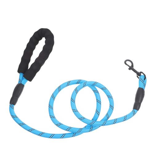 Nylon Reflective Dog Leash with Comfort Handle Heavy Duty Traction Rope for Small Large Dogs Training Safe Night Walking and Running