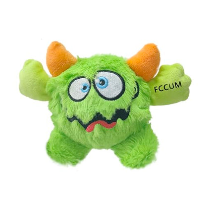 Squeaky Plush Dog Toy Ball, Dental Care, Skin-Friendly and Soft and Relieve Stress,Dog Training Interactive Pet Cute Plush Fashionable Toy Ball (Green,Large) - color: Green, size: Large