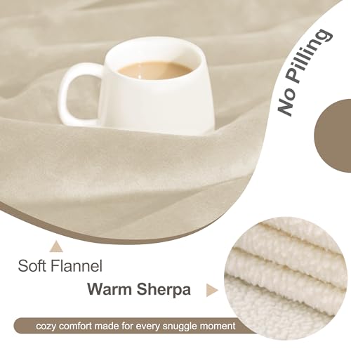 gogobunny Waterproof Bed Blanket, Reversible Sherpa Fleece Throw Blanket for Dog Puppy Cat, Furniture Cover Protects Bed Couch Sofa from Liquid Pee and Pet Fur (Cream, 30x30 inches) - color: Cream, size: 30x30 inches