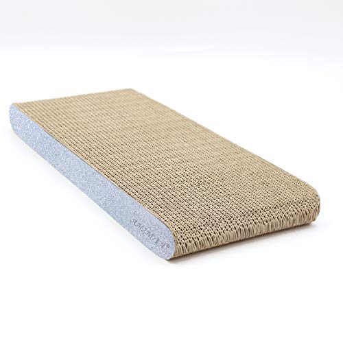 Cat Scratcher Rescratch Cat Scratching Board, Scratching Pad with Catnip for Indoor, Flat Cardboard Scratcher Scratch Board for Kitten, Narrow, Glitter Silver - color: Glitter Silver