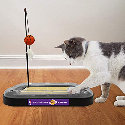 LA Lakers Basketball Cat Scratcher Toy - color: LA Lakers