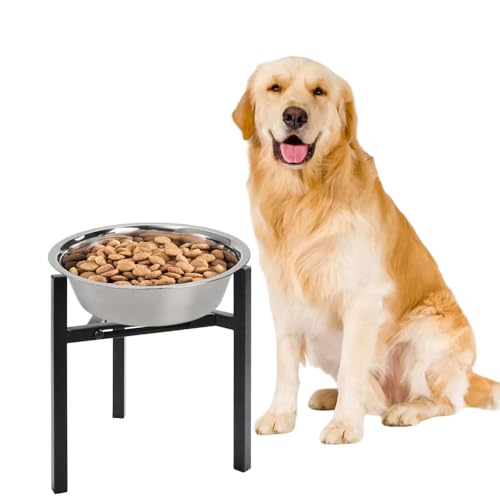 Adjustable Width Dog Bowl Holder - Single Bowl Feeder for Medium to Large Breed Dogs, fits Bowls from 8-11 inches, Sturdy Metal Construction, Ergonomic Design (Bowl not Included) (2Pack) - size: 2Pack