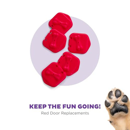 Outward Hound by Nina Ottosson Extra Doors for Dog Brick Interactive Dog Puzzle - 5 Pack, Red - color: Extra Doors (Red) - 5 Pack