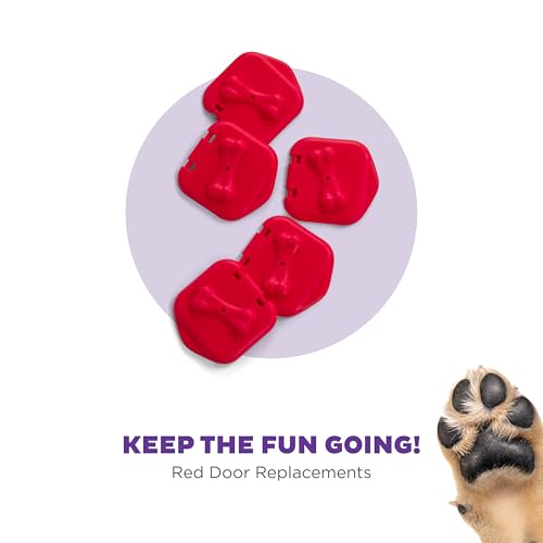 Outward Hound by Nina Ottosson Extra Doors for Dog Brick Interactive Dog Puzzle - 5 Pack, Red - color: Extra Doors (Red) - 5 Pack