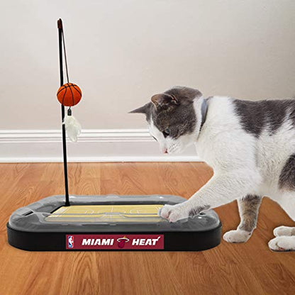 Miami Heat Basketball Cat Scratcher Toy - color: Miami Heat