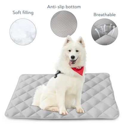Magik & Kover Dog Crate Pad 2 Pack (36" x 23"), Soft Dog Crate Mat with Anti-Slip Bottom, Machine Washable Kennel Pad, Fits 36 Inch, Grey - size: 36 x 23 Inch
