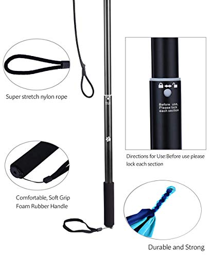Interactive Dog Toys - Extendable Flirt Pole with 2pcs Fleece Lure Tugs for Dog Outdoor Entertainment, Train and Exercise, New Blue - color: new blue