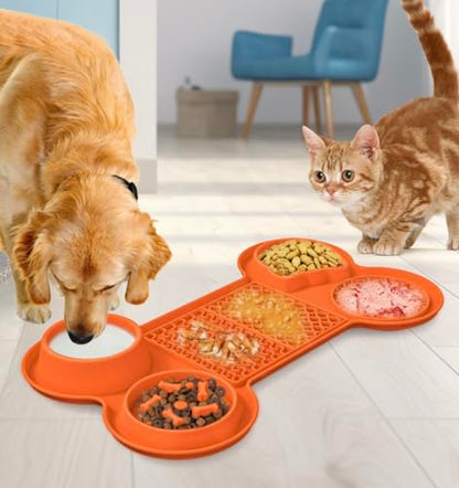 Black Pet Feeding Mat for Dogs and Cats,Silicone Dog Dish Food Mats, Puppy Pad Tray,Absorbent Dog and cat, Mats to Prevent Food and Water Overflow,Suitable Non Slip pet Dog cat Bowl placetmat