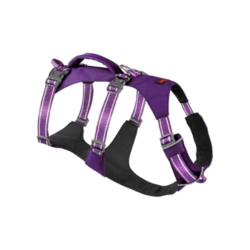 Tuff Pupper Escape Proof Dog Harness for Extra Small Dogs | No Pull Lightweight Adjustable Harness | No Escape Multifunctional Outdoor Pet Gear | Strong Durable Breathable | Secure Comfortable Fit - color: Deep Purple, size: X-Small