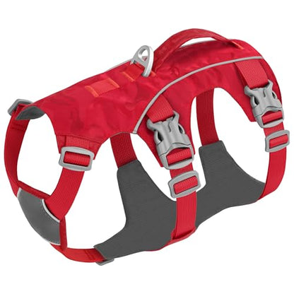 Escape Proof Dog Harness, Lightweight Full Body Pet Vest with Lift Handle and Leash Clip, Reflective Adjustable Small Dog Harness for Daily Walking(Red,Chest:14-22") - color: Red, size: XS: Chest 14-22", Fit 8-12 lbs