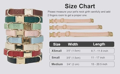 Soft Classic Leather Dog Collar Heavy Duty Padded Collars with Metal Buckle for Puppy Small Medium Dogs (Pink,M) - color: Pink, size: Medium