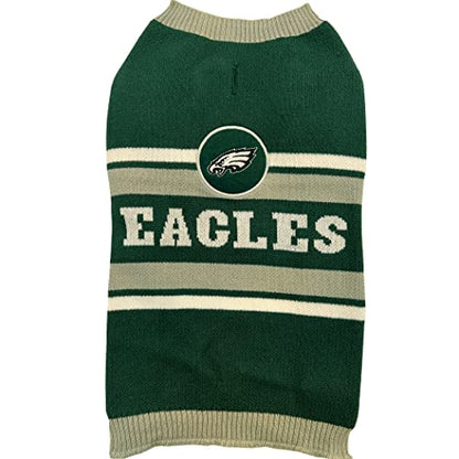 NFL Philadelphia Eagles Dog Sweater, Size Medium. Warm and Cozy Knit Pet Sweater with NFL Team Logo, Best Puppy Sweater for Large and Small Dogs - color: Philadelphia Eagles, size: Medium