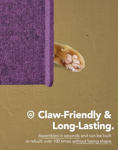 Lukamoo® Cute Cat House (Violet Velvet Villa, Large) - color: Violet Velvet Villa