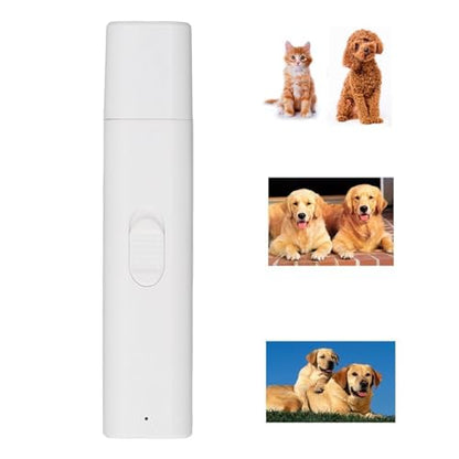 Professional Dog Nail Grinder, Electric Pet Nail Grinder with Low Noise Design, Safe Trimming for Small Medium Large Dogs and Cats, DC 5V 1A Portable Grooming Tool