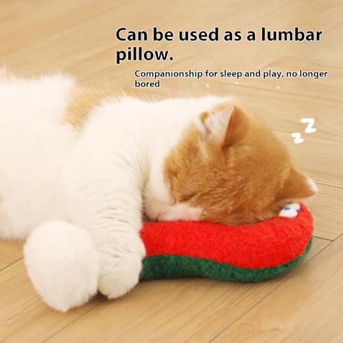 Catnip Crinkle Toy for Cats, Fun Punctuation Shape Plush Pillow Toy, Self-Play & Chewing, Soft Cuddly Cushion for Kittens (Purple) - color: Purple