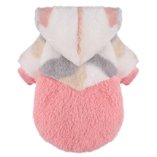 Dog Sweater for Small Dogs Hoodies， Winter Clothes Boy Girl Male Female，Fleece Hoodies Warm Pet Doggie Sweaters Coat Apparel - color: Pink Camo, size: XX-Small