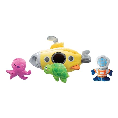 Fringe Studio Plush Dog Toy Set, Interactive Hide and Seek Play, Into The Deep, Pet Shop Collection (289249)