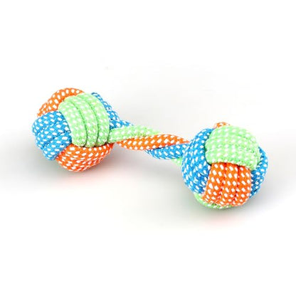 Dog Chew Rope Toys, Set of 9, Cotton Teething Ropes for Small and Medium Dogs, with Ball, Tug-of-War Toys, Fetching Bone and Sandal