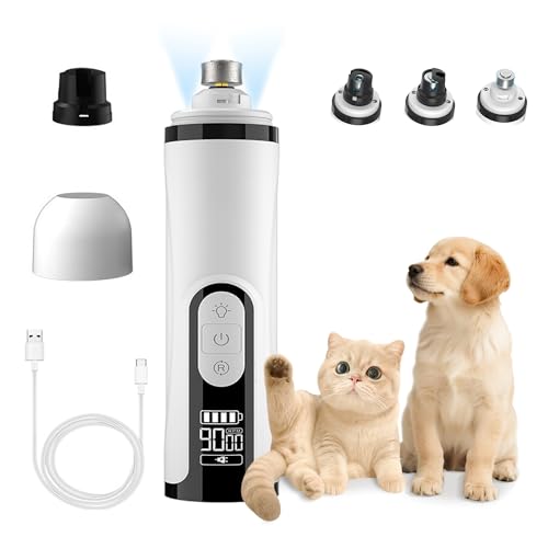 Pet Nail Grinder Quiet Professional Cats Cordless Clippers Cat Claw Care Cat Grooming Clippers Cat Grooming Supplies with Charging Cable Easy to Hold Safety Guard for Small Dogs Cats