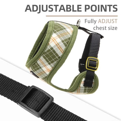 PUPTECK Soft Mesh Dog Harness and Leash Set Pet Puppy Cat Comfort Padded Vest No Pull Harnesses, Olive Green, XS - color: Olive Green, size: XS (NECK: 10", CHEST: 10"-14")