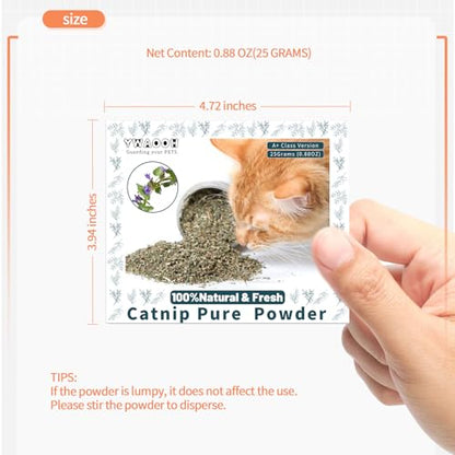 Premium Catnip for Cats & Kittens – Cold-Processed, High Potency Nepetalactone, 100% Pure Organic Leaf-Only Catnip for Toys, Scratchers, Refills, Stimulates Play & Protects Furniture - 25g - size: 25g