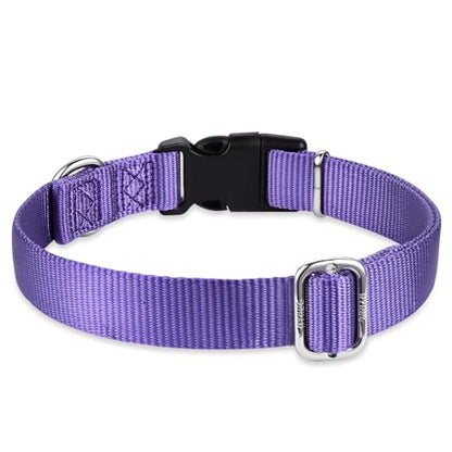 Small Dog Collar Quick-Release Purple| Heavy-Duty Nylon Puppy Collar, Adjustable & Durable Pet Supplies for Boy & Girl Dogs (Small, Ultra Violet) - color: Ultra Violet, size: Small