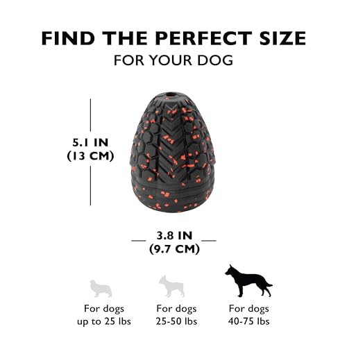 Chew King Supreme Durable Rubber Dog Toy for Aggressive Chewers, Treat-Dispensing Heavy-Duty Chew Toy with Safety Air Vent, Interactive Dog Toy for Training & Enrichment, XL 5.1" x 3.8" - color: F) XL Treater