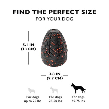 Chew King Supreme Durable Rubber Dog Toy for Aggressive Chewers, Treat-Dispensing Heavy-Duty Chew Toy with Safety Air Vent, Interactive Dog Toy for Training & Enrichment, XL 5.1" x 3.8" - color: F) XL Treater