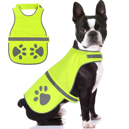 Candofly Reflective Dog Vest High Visibility Dog Hunting Vest Lightweight Safety Pet Jacket for Night Walking Camping (Neon Green, Medium) - color: Neon Green, size: Medium