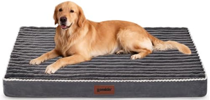 ZOMISIA XXL Dog Bed for Crate - Extra Large Orthopedic Pet Beds with Removable Machine Washable Cover, Egg Crate Foam Puppy Pad, Suitable for Pet Up to 100 lbs, 47"x29" - size: 47.0"L x 29.0"W x 4.0"Th