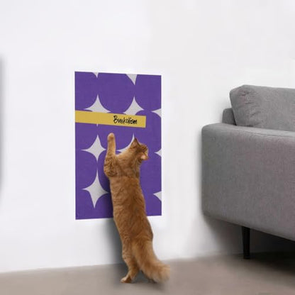 4 Pcs Wall Cat Scratcher for Indoor Cats - Reusable & Damage-Free Wall-Mounted Fabric Scratching, DIY for Furniture and Wall Protection - color: SET2-4PCS