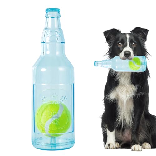 Dog Toy - Floating Fetch Toy with Squeak, Tennis Ball Inside (Single Large) - color: large