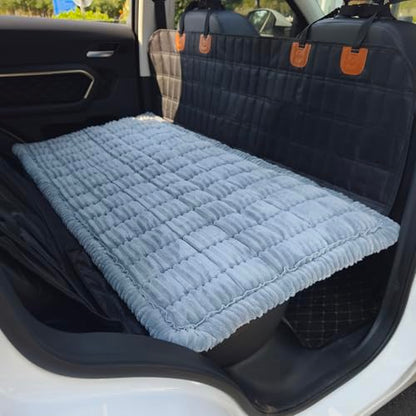 Dog Bed for Car, Backseat Pet Bed Mat, Dog Seat Cover for Car Back Seat, Non-Slip Travel Pet Mat, Fit for Backseat Extenders and Seat Covers (LightGray, 24.8x54inch) - color: LightGray