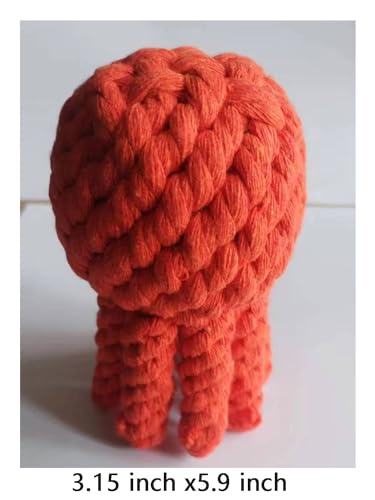 Dog Toys Puppy Teething Chew Toys,Dog Rope Toys,Cat Chew Toys,Safe Braided Rabbit Toys Healthy Gift - color: orange octopus
