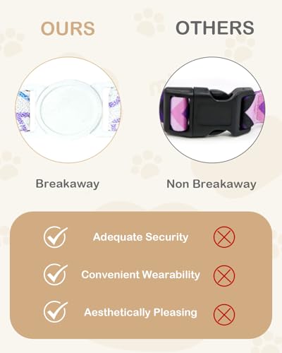 GoldTiger Graffiti Cat Collar with Breakaway and Cute Cat Charm，Adjustable Size 7.87~11.81 Inches for Medium to Small Cats (White) - color: White