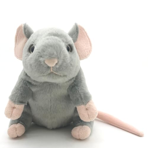 JIANEEXSQ Cute Simulation Mouse Plush Toy Realistic Lifelike Rat Stuffed Animal Model Doll Gift Collection for Kids