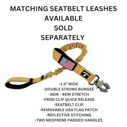 Tactical Dog Collar 2 Inch Wide Heavy Duty with Metal 2-Pin Belt Buckle for Medium, Large & XL Dogs, Thick Military-Style K9 Collar, Reflective, with Name Plate Area, USA Flag Patch, Strong & Durable - color: TAN, size: 12-20 inches