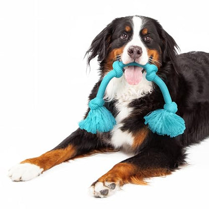Playology Dog Toys | Dri-Tech Rope Tug of War Dog Toy for Tough Chewers | Peanut Butter Scented Mega Size Tug Rope Toys for Extra Large Dogs - size: Mega, style: Peanut Butter