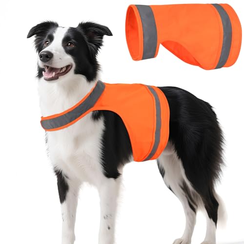 Blaze Orange Dog Vest High Visibility Outdoor Dog Safety Vest,Dog Hunting Vest Reflective Dog Vest Make Your Dog More Visible and Safe in Hunting Season or for Dog Night Walking,Activities - size: XL