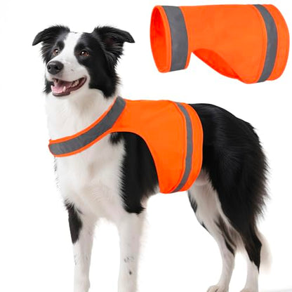 Blaze Orange Dog Vest High Visibility Outdoor Dog Safety Vest,Dog Hunting Vest Reflective Dog Vest Make Your Dog More Visible and Safe in Hunting Season or for Dog Night Walking,Activities - size: XL