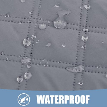 Smiry Waterproof Dog Bed Cover Pet Blanket, Soft Washable Dog Blanket for Furniture Bed Couch Sofa Reversible, Checkered (40"x80", Grey/Dark Grey) - color: Grey/Dark Grey, size: 40x80 Inch