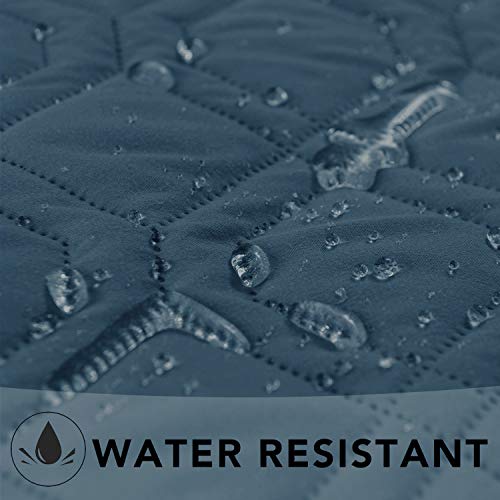 Ameritex Waterproof Blanket Reversible Dog Bed Cover Pet Blanket for Furniture Bed Couch Sofa - color: Navyblue, size: 30x53 Inch (Pack of 1)