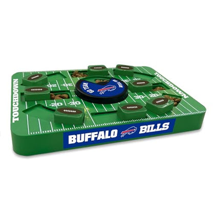 Pets First NFL Buffalo Bills Large Puzzle Toy, Dog Puzzle Treat Toy, New Large Size, Interactive Dog Treat Toy, Dog Slow Feeding Toy - color: BUFFALO BILLS, size: Large