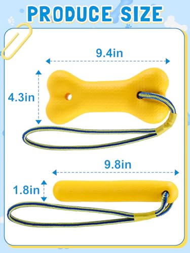 MEWTOGO 2 Pack Interactive Dog Pool Toys - Water Floating Toys for Medium Large Dogs, Fetch Training Bumpers for Lake Beach Pet Enjoyment