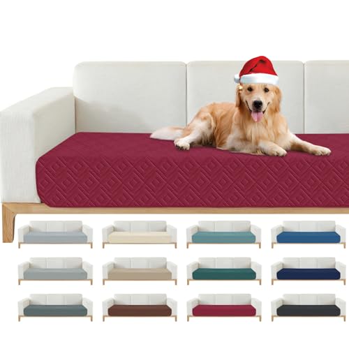 2026 Waterproof Sofa Dog Blanket (30"x70") Comfy Couch Sofa Mat for Pets with Anti-Slip Back, Universal Incontinence Lightweight Liner Pad for Furniture Car Picnic etc Durable Washable, Wine Red - color: Wine Red, size: 30x70 Inch