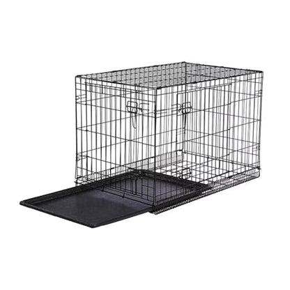 Garvee 42 Inch Dog Crate, Portable Dog Crate with Slide Out Tray, Top & Front Door, Folding Small Critter Cage for Dog, Cat, Bunny, Ferret, Chinchilla, Cat, Rat