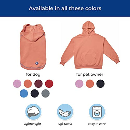 Blueberry Pet Dog Hoodie – 16″ Soft Cotton‑Blend Sweater for Small Dogs, Burgundy Red, Award‑Winning Frenchie Apparel - color: Dog Hoodie - Burgundy Red, size: 16 inch (Pack of 1)