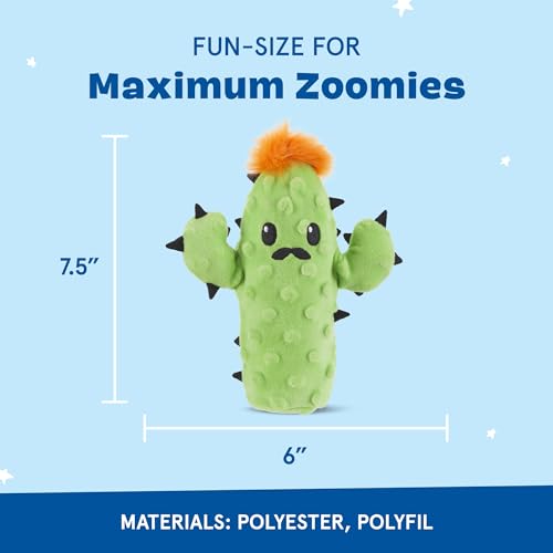 Barkbox 2 in 1 Interactive Plush Dog Toy - Rip and Reveal Toy for Dogs and Puppies - Stimulating Squeaky Pet Toys | Prickly Pete (Small) - color: Prickly Pete, size: Small Dog