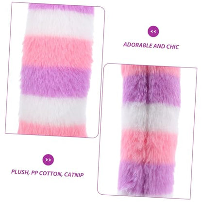 2pcs Cat Plush Pillow Interactive Catnip Stuffed for Indoor Cats Soft and Wear Resistant for Chewing and Independent Play Engaging Pet Plaything Pastel Colors