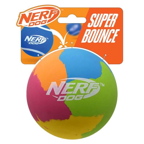 Nerf Dog 3.8in Rubber Super Bounce Ball Dog Toy - Pink/Blue/Green/Orange/Yellow